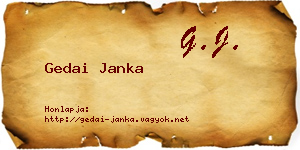 Gedai Janka névjegykártya